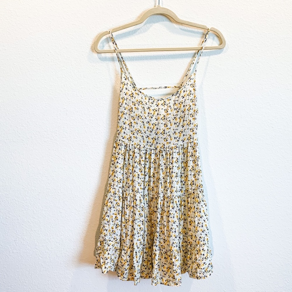 H&M White Floral Summer Low Back Dress 2